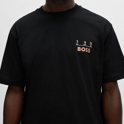 CAMISETA NEGRA TEE RECORDS BOSS